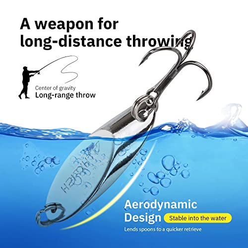 THKFISH Fishing Lures Fishing Spoons Lures Trout Lures for Trout Pike bass Crappie Walleye 3.5g(1/8oz) 5.5g(1/5oz) 7.5g(1/4oz) 10.5g(3/8oz) 14.5g(1/2oz) 21.5g(3/4oz) 5pcs - color: Color C, size: 1/2oz 5pcs