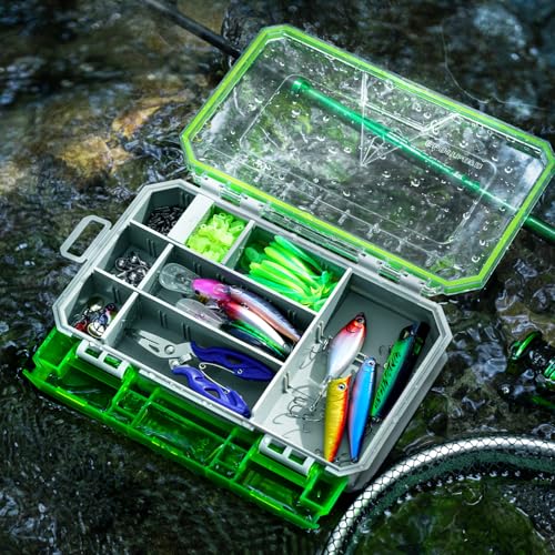 Ghosthorn Fishing Tackle Box, Waterproof 3600 and 3700 Tackle Trays, Plastic Tackle Box Organizer with Removable Dividers, Storage Lure Box and Terminal Tackle Storage - style: 3700*2