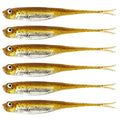QualyQualy Soft Swimbait Fishing Lures 5PCS 6PCS Jerk Shad Minnow Drop Shot Lure Bass Bait Shad Lure Soft Jerkbait for Bass Trout Pike Walleye Crappie 2.95'' 3.93'' 4.72'' - color: A-5#, size: 2.95" - 6Pcs