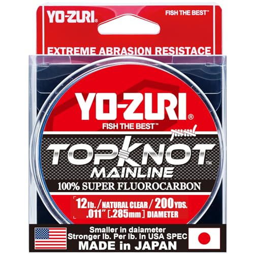 Yo-Zuri Topknot Mainline Natural Clear 200 Yards Fluorocarbon Fishing Line - style: 12 Pound