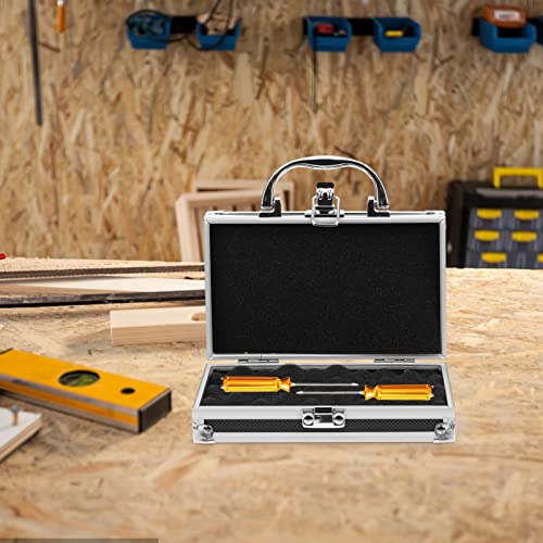 DOITOOL Aluminum Alloy Toolbox Portable Tool Storage Box Organizer with Large Capacity and Reinforced Handle for Tools and Accessories 7 X 7 X 7 Inches