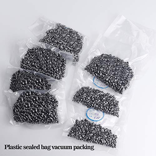 Fishing Sinkers and Weights,Removable Fishing Weights Split Shots Sinkers Carbon - Black 12 Size,Split Shot Fishing Weights - color: 0.23g/0.008oz 500pcs