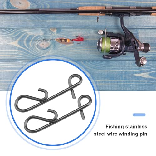 The Lord of the Tools 100PCS Fishing Knotless Connector 5 Sizes S-XXL Stainless Steel Knotless Cord Connector Fishing Accessories for Freshwater and Saltwater Fishing