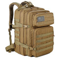 QT&QY 45L Military Tactical Backpacks Molle Army Assault Pack 3 Day Bug Out Bag Hiking Treeking Rucksack… - color: 1.2 Khaki