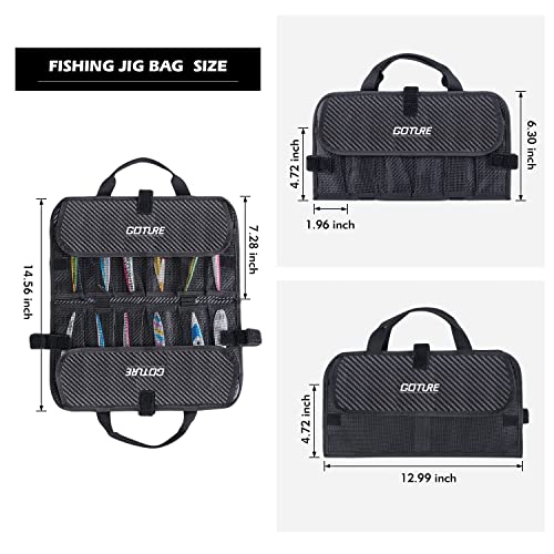 Goture Portable Lure Organizer - Fishing Storage Tackle Gear Accessories Bag
