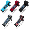 Neoprene Fishing Rod Sleeves for Casting, Spinning, Trolling Pole - Protective Cover Rod Sock with Hanging Loop & Lanyard- Floating, Puncture Resistant, Lightproof - size: 58", style: 5 Pcs