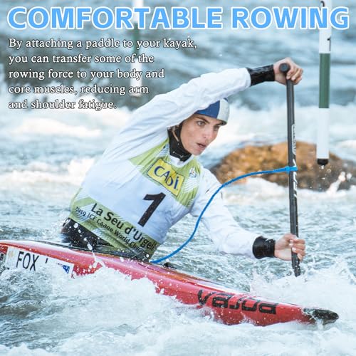 1/2/4 Pack Kayak Paddle Board Tether Leash Stretchable Strap Lanyard Rope, 3.3-7 Feet with Carabiner for SUP Kayaking Boating Canoeing Fishing Pole Rod or Other Gear - color: Blue, size: 4pcs(3.3-7ft)