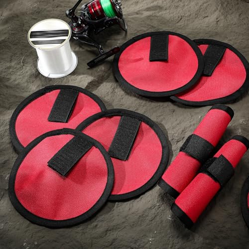 8 Pack Fishing Lure Covers，Lure Wraps for Fishing Rod，Fishing Hook Bait Covers - color: red