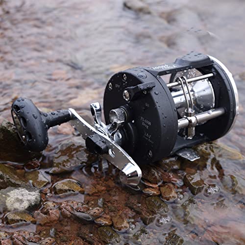 Sougayilang Trolling Reel, Level Wind Fishing Reel, Conventional Reel for Salmon and Catfish