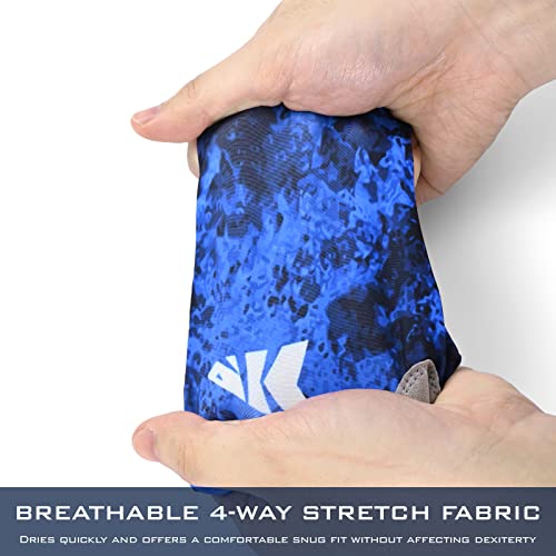 KastKing La Sal Fishing Gloves UPF50+ Sun Gloves UV Protection Fingerless Gloves Men Women for Outdoor, Kayaking, Rowing, Paddling, Canoeing, Hunting - color: G: Boulder Camo Juno, size: Large-X-Large