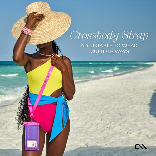 Case-Mate IP68 Waterproof Phone Pouch - Purple Paradise | Touchscreen Floating Waterproof Phone Case with Crossbody Lanyard - Fits All Phones - Beach Cruise Ship Travel Essentials - color: Purple Paradise