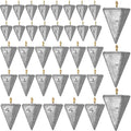 Zhanmai 27 Pieces Pyramid Fishing Weights Sinkers Triangle Rig Pyramid Sinkers for Ocean Saltwater Surf Bass Catfish Fishing Weights Casting Gear Tackle Essential - size: 1oz, 3oz, 4oz, 6oz