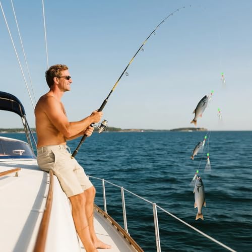 Double Hook Rig Surf Fishing: 9PCS Pompano Float Rigs with 3 Circle Hook Saltwater Gear Tackle for Surf Fishing - color: Multi color