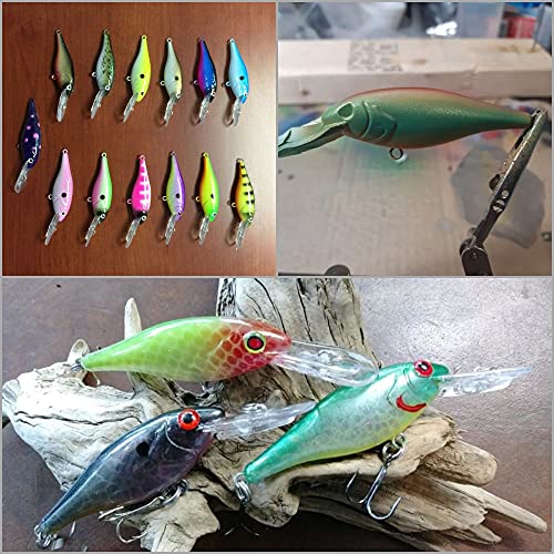 Blank Unpainted Minnow Crankbait Topwater Lipless Jerkbait Fishing Lures - color: UPC187P10