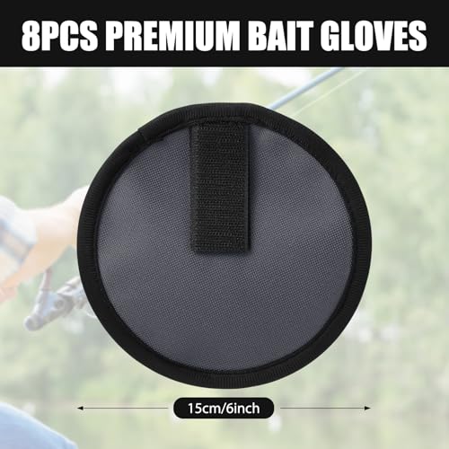 8 Pack Fishing Lure Covers，Lure Wraps for Fishing Rod，Fishing Hook Bait Covers - color: gray