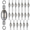Seenelling 20 Pcs Brass Fishing Sinker Swivel Fishing Weights Saltwater Bullet Sinkers Drop Shot Weight Egg Sinkers with Swivel Rolling Removable Freshwater - size: 1/16oz
