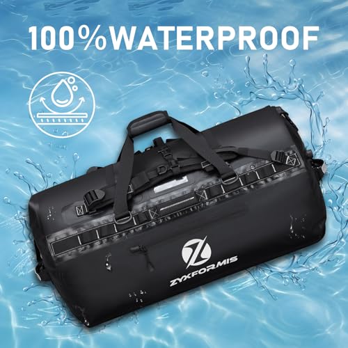 Waterproof Duffle Bag, Large Marine Dry Bags, Heavy Duty Adventure Travel Bag for Men and Women, Waterproof Duffel Backpack for Kayaking Boating Hiking Camping Vacation, 65L 110L 160L - size: 65L
