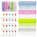 100pcs Crappie Lures Kit, Crappie Jig Heads and Crappie Baits Soft Plastic Fishing Lures for Crappie - color: 100Pcs Crappie lures and Crappie jig