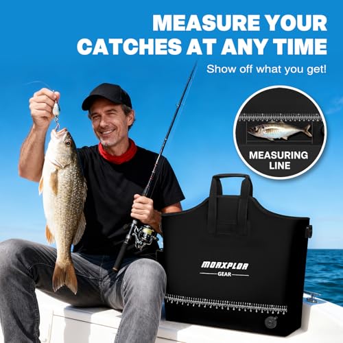 MORXPLOR Fish Bag Heavy Duty Tournament Fishing Weigh in Bag 26x23 19x34 inches - color: 23inch Black