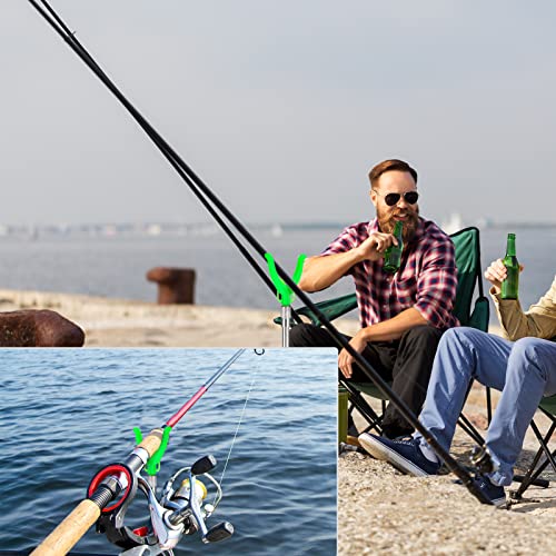 6 Pcs Extendable Fishing Rod Holder for Ground Fishing Pole Holders Surf Catfish Rod Holder for Bank Ground Sand - style: Hole Style