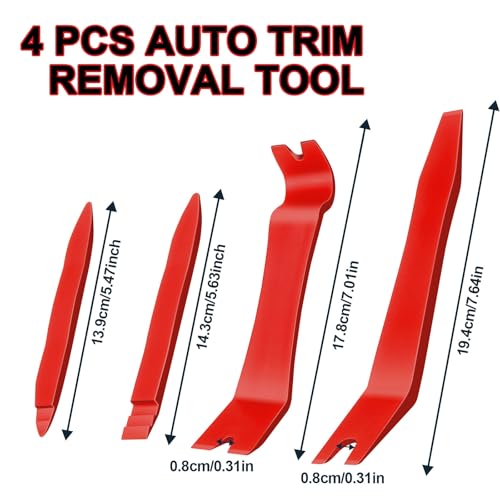 KEZE 15Pcs Carbon Steel Precision Pick & Hook and Trim Removal Tool Set with Scraper and Magnetic Telescoping Tool Kit for Remove Automotive Electronics Maintenance Hoses Gasket Hand Pick Up Tools - color: Red-15 Hook and Pick Set