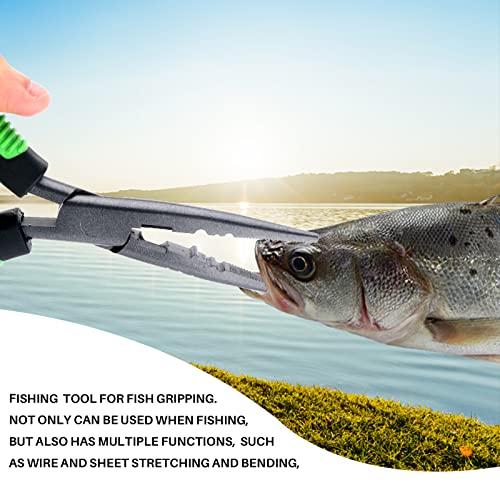 Hikary Long Nose Fishing Pliers, Stainless Steel Hook Remover Braid Cutter Rustproof Multi-Tool Fishing Gripper for Freshwater Saltwater - color: Green-9inch