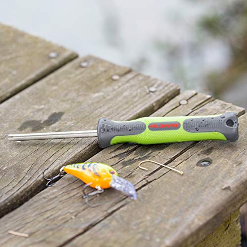 Smith’s Mr. Crappie 51195 Fish Pick and Hook Sharpener – Retractable Sharpening Rod – Diamond Hook Sharpening Groove– Fish Hook Remover – Knife Sharpener – Ergonomic Handle – Fishing Accessory