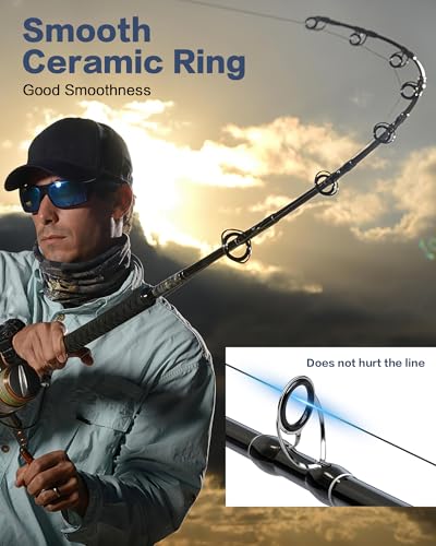IZTOSS Fishing Rod Tip Repair Kit Fishing Rod Guides Replacement Kit Black Stainless Steel, Wear Resistant Ceramic Ring for Saltwater & Freshwater Fishing Rod 60/90Pcs - color: 60PCS