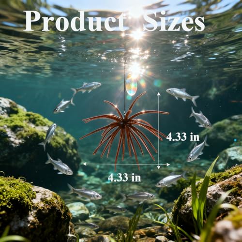 6pcs Soft Plastic Octopus Baits, Japanese Finesse Worm for Bass Fishing, Tentacle Creature Lure for Drop Shot & Wacky Rig/Neko Rig - color: Red Green Blue, size: Lager 4.3”