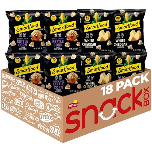 Smartfood Popcorn, Variety Pack, 0.5 Ounce (Pack of 18) - size: 0.5 Ounce (Pack of 18)