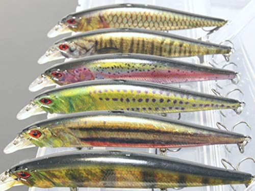 Minnow Crankbait for Bass Fishing Bass Lure Jerkbait Fishing Lures and Tackle Box - color: HM401KB