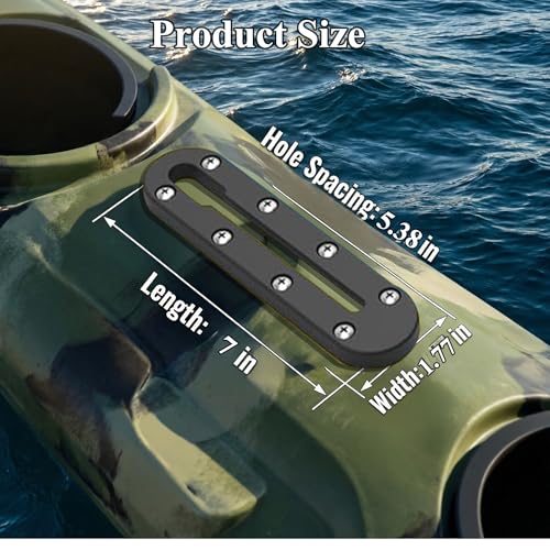 Kayak Track Rail - Low Profile Design for Fishing Rod,Cup Holders and Paddle Holders | High-Strength Nylon & Stainless Steel 304 | Kayak Accessories Mount Track & Rail System for Kayak - style: 7inch,4pcs