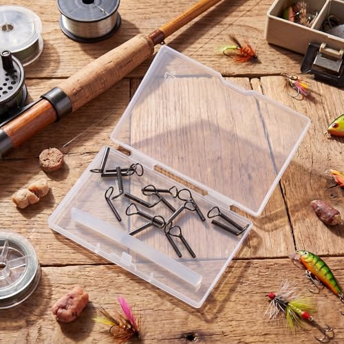 Fly Fishing Rod Tip Repair Kit 16 Pcs Tip Tops (4, 4.5, 5, 5.5) with 2 Glue Sticks, Metal Replacement Tips Portable Fishing Pole Repair Set for Fly Rods Broken Fish Pole