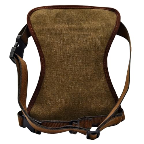 Canvas Motorcycle Cycling Drop Leg Bag for Men Women Travel Outdoor Tactical Hunting Hiking Climbing Thigh Waist Pack Fanny Pouch (Brown) - color: #00Brown
