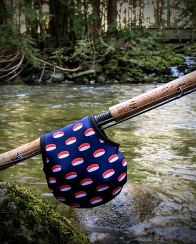 Fishing Reel Cover Reel Case Bag Pouch | Neoprene Material | for Centerpin, Fly, Ocean Reels - color: Catch & Cook