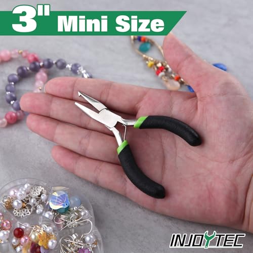 Mini Split Ring Pliers Jewelry Pliers 3" Split Ring Tool Jump Opener Keychain Opening for Jewelry Making Beading Crafting