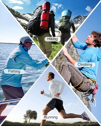 Roadbox UPF 50+ Fishing Shirts for Men, Long Sleeve UV Sun Protection Hoodie, Outdoor Hiking Running Swimming Rash Guard - color: 1 Pack-beet Red, size: Medium