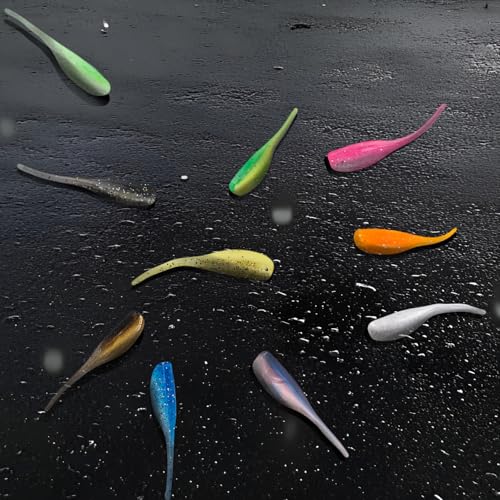 Crappie Lures Soft Plastic Baits for Crappie Panfish Fishing Lures FS/RE-02 - style: 100pcs