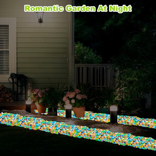 500pc Glow in The Dark Stones Glow Pebbles for Outdoor Garden Luminous Pebbles Glow in Dark Pebbles Glowing Fish Tank Rocks Glow Stones for Yard Walkway Pathway Aquarium,Color - size: 500, style: Multi
