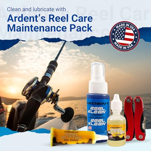 Ardent Freshwater Fishing Reel Care Pack, Long Lasting Protection, Prevent Corrosion, Smooth Casting, Made in The USA - size: Reel Care Maintenance 4 Pack