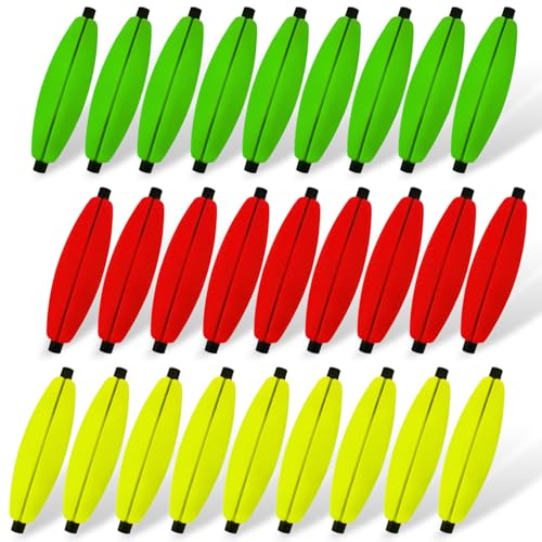 Narcissus Fishing Slotted Peg Float – Slip Bobbers for Fishing, Catfishing Tackle, Fishing Bobbers for Bass, Santee Rig, Easy Line Insertion, No Threading - color: 27pcs-3in