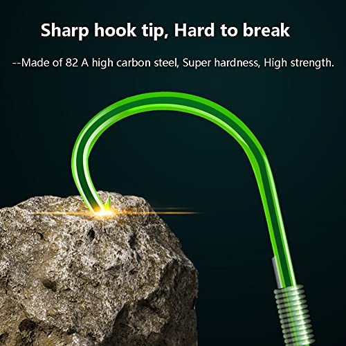 Dyxssm Small Fishing Hooks with Line Tiny Fishing Hook on Nylon Fishing Line (Pack of 20) - color: Type-B: Green, size: 16#
