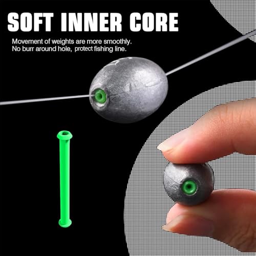 AMYSPORTS Egg Lead Fishing Weights Kit Drop Bass Weights Sinker Tackle Saltwater Casting Fishing Sinkers Set Oval Freshwater - size: Size8 (1.4oz.) 10 pcs
