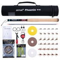 Goture 12ft Tenkara Rod Combo 24T 30T Carbon Fiber Backpacking Fly Fishing Kit with 30 Flies Tippet and Storage Bag - color: A - Simple Rod Case Solo Version