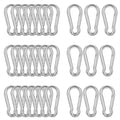 30PCS M5 Heavy Duty Carabiner Clip, 2Inch Snap Hook Quick Link Small Carabiner Clips,Spring Link Buckle for Fishing Camping Hammock Dog Leashes-220LBS Holding Capacity (Silver) - color: Silver, size: 30PCS-M5