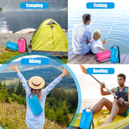 Aliceset 2 Pcs Waterproof Dry Bag 20L/10L Floating Dry Backpack Bags for Travel Pack Waterproof Backpack for Kayaking Rafting Boating Swimming Hiking Fishing(10 L) - size: 10 L