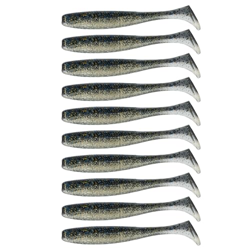 6th Sense – Divine Swimbait Soft Paddle Tail Swimbait Bass Fishing Lure, Made in USA - color: Flash Gill, size: 2.7in (10/pk)
