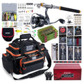 Goture Fishing Rod and Reel Combos,1.8M-2.7M Telescopic Fishing Pole Spinning Reel Line Lures Set with Carrier Bag,Telescopic Rod Kit for Starter Travel Saltwater Freshwater Gear Gift - color: E1:Fishing Full Kit with Tackle Bag, size: 6 ft/1.8 m