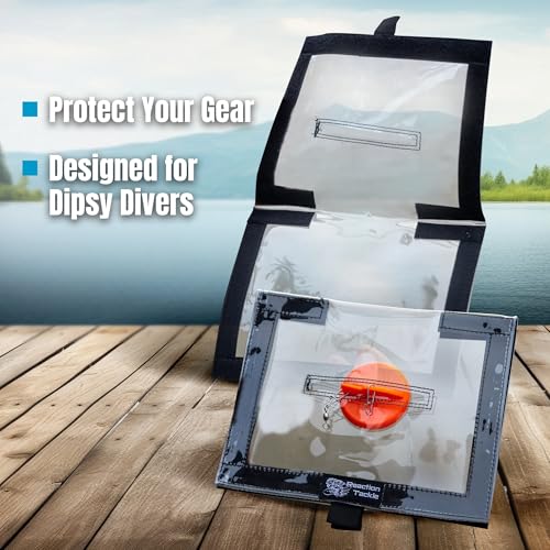 Reaction Tackle Lure Wraps, Clear PVC Fishing Lure Covers with Hook and Loop Closure, Protect Treble Hooks and Prevent Tangles, Tackle Storage, Trolling Diver 5-Pack - size: Trolling Diver 5-Pk
