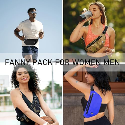 Fanny Pack for Women Men,Crossbody Fanny Pack Water Resistant Sports Waist Bag Pack, Belt Bag for Travel Hiking Running - color: 1pack-camobeige